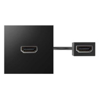 Simon Модуль с адаптером, проходной HDMI мама/мама, черный, Simon 400, 40001194-038