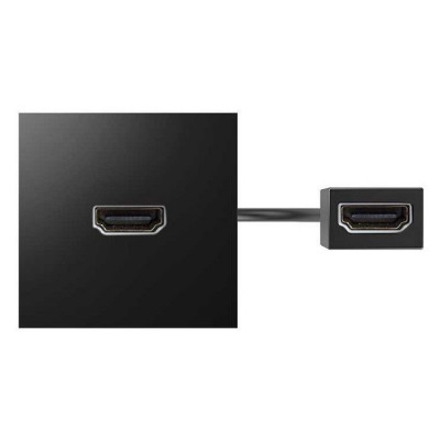 Simon Модуль с адаптером, проходной HDMI мама/мама, черный, Simon 400, 40001194-038
