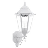 93446 Уличный светильник настенный NAVEDO, 1х60W(E27), H475, литой алюм., белый//стекло