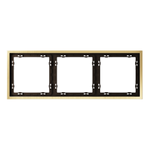 Рамка металлическая на 3 поста, S70 Metal (латунь), VLSM120309