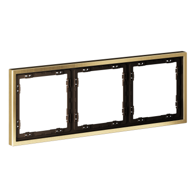 Рамка металлическая на 3 поста, S70 Metal (латунь), VLSM120309