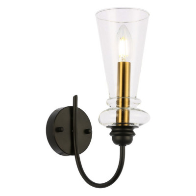 Evoluce SLE112401-01 Светильник настенный Черный/Прозрачный E14 1*40W