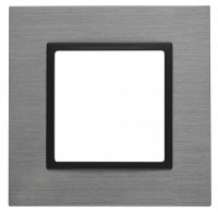 ЭРА 14-5201-42 Elegance Титан/антрацит Металл Рамка 1-ая
