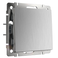 Werkel W1112009/ Выключатель одноклавишный проходной (cеребряный рифленый), a051348