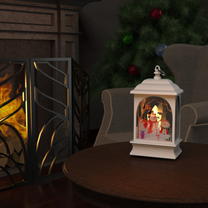 Фонарь новогодний светодиодный "Снеговик" Gauss серия Holiday, 0,1W, тёплый свет, белый, батарейки в комплекте, 1/100, HL030