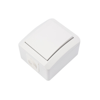 Выключатель одноклавишный INDUSTRIAL IP54 о/у, белый KRANZ, KR-78-0834