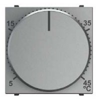 N2240.3 PL - Механизм терморегулятора для тёплых полов с выносным датчиком температуры, 10А/250В, серия Zenit, цвет серебристый - 2CLA224030N1301