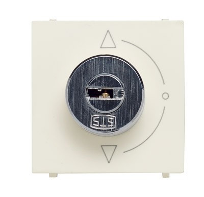 N2253 BL - Механизм выключателя с ключом на 2 положения, с фиксацией, 2-модульный, серия Zenit, цвет альпийский белый - 2CLA225300N1101