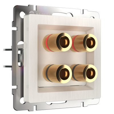 Werkel WL13-AUDIOx4 / Акустическая розетка (перламутровый рифленый), a040902