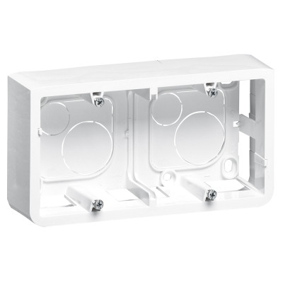 Накладная монтажная коробка - Mosaic - для суппорта Кат. № 0 802 52 - гл. 40 мм - 4/5 или 2x2 модуля - гориз. монтаж