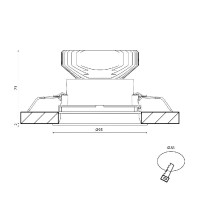 Корпус светильника COMBO-41-BL IP20 потолочн. встраив. наклон. черн. SWG PRO 00-00004181