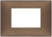 Vimar Накладка на 3 модуля, медь матовая, 09673.24 Vimar Накладка на 3 модуля, медь матовая, 09673.24