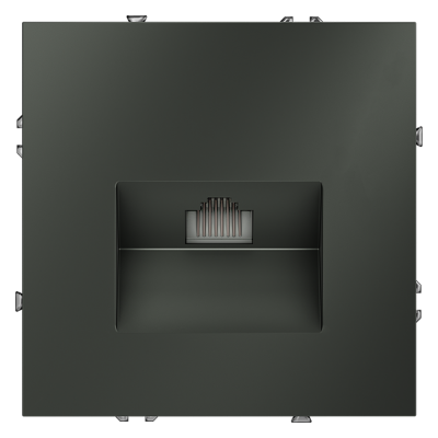 Розетка компьютерная встраиваемая VOLTUM S70 RJ45 кат.6, (титан), VLS060106