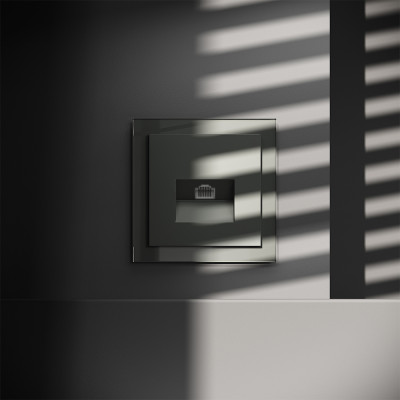 Розетка компьютерная встраиваемая VOLTUM S70 RJ45 кат.6, (титан), VLS060106