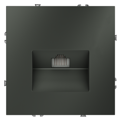 Розетка компьютерная встраиваемая VOLTUM S70 RJ45 кат.6, (титан), VLS060106