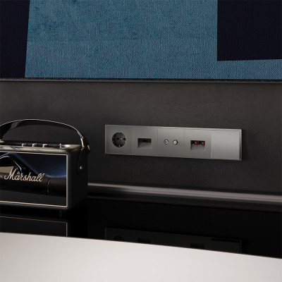 Розетка компьютерная встраиваемая VOLTUM S70 RJ45 кат.6, (титан), VLS060106