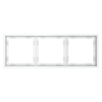 Рамка пластиковая VOLTUM S70 на 3 поста, (белый матовый), VLS100302