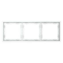 Рамка пластиковая VOLTUM S70 на 3 поста, (белый матовый), VLS100302