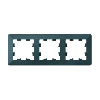 ATN220803 - ATLASDESIGN AIR 3-постовая РАМКА, ИЗУМРУД/дымчатый черный, Systeme Electric