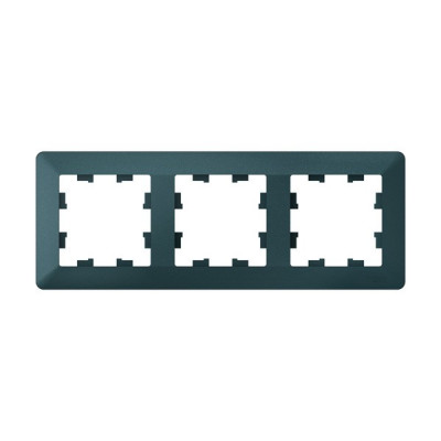 ATN220803 - ATLASDESIGN AIR 3-постовая РАМКА, ИЗУМРУД/дымчатый черный, Systeme Electric