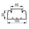 Кабель-канал DLP 50x105 - 1 секция - 1 крышка 65 мм - длина 2 м - белый