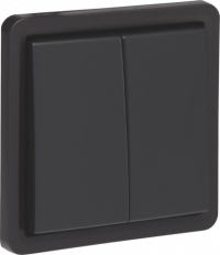 Niko Hydro Черный Выключатель 2-клавишный, IP55, пруж клеммы, 761-31505 Niko Hydro Черный Выключатель 2-клавишный, IP55, пруж клеммы, 761-31505