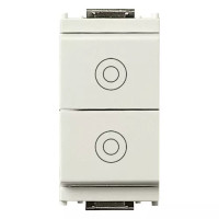 Vimar Кнопка двойная 1Пзам.+1Пзам. NO 10А, белая, 16121.B