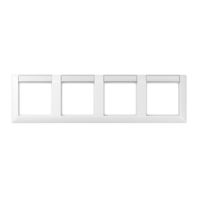 Рамка 4-кратная с полем для надписи для горизонтальной установки; белая, AS5840NAWW
