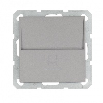 Выключатель Отельный карточный  с декоративной накладкой 10А, 250В, цвет алюминий, G6209S, Jasmart