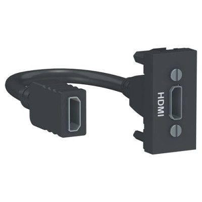 NU343054 - Unica modular розетка hdmi, 1 модуль, антрацит