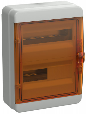 TEKFOR Корпус пласт. КМПн-24 IP65 оранж. прозр. дверь IEK, TF5-KP72-N-24-65-K03-K09