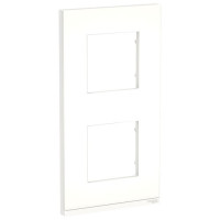 PURE рамка 2-постовая, вертикальная, МАТОВОЕ СТЕКЛО/белый