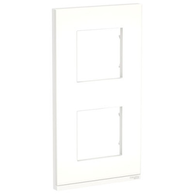 PURE рамка 2-постовая, вертикальная, МАТОВОЕ СТЕКЛО/белый