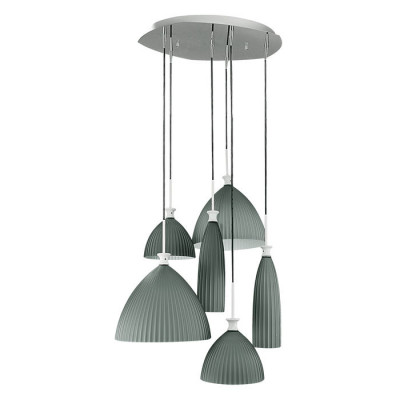 Lightstar 810161 (MD5011А-6М) Подвес  AGOLA 6х40W E14 ХРОМ/СЕРЫЙ (в комплекте)