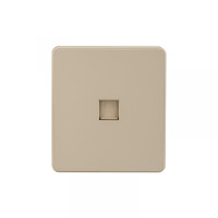 KRANZ ROUND Розетка компьютерная RJ45 кат6 с/у шелк, с 1-пост. рамкой, KR-78-0724-7
