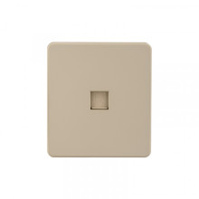 KRANZ ROUND Розетка компьютерная RJ45 кат6 с/у шелк, с 1-пост. рамкой, KR-78-0724-7