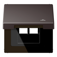 Накладка и крышка для двойных UAE розеток с символом "сеть"; металл; дарк, AL2990KLLAND