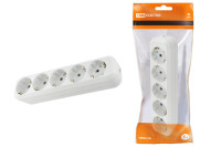 Колодка розеточная 5 гнезд 2П+3 16А 250В белая TDM Electric, SQ1806-0035