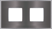 FD01432GRCB Fede Belle Epoque Metal Рамка 2-ная, Graphite+Bright Chrome