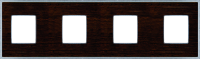 FD01454WCB Fede Belle Epoque Wood Рамка 4-ная, Wenge-Bright Chrome