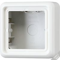 Коробка накладная  с рамкой, 1-кратная, серая, CD581AGR