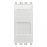 Vimar Розетка RJ45 с крышкой CAT6 UTP 110, серебро матовое, 20337.6.N