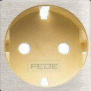 FD04335NS-A Fede Fede Накладка розетки 2К+З для мех-зма FD16823, Nickel Satin/беж. Новая