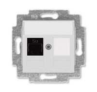 5014H-A51017 16W - Розетка информационная ABB Levit RJ45 категория 5e и заглушка серый - 2CHH295117A6016