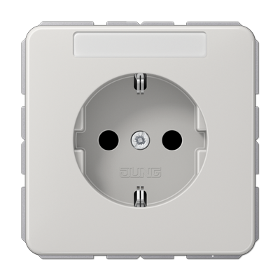 Штепсельная розетка SCHUKO 16A 250V~ с полем для надписи; светло-серая, CD1520NALG