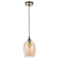 Arte Lamp PROPUS, Подвес, цвет арматуры - АНТИЧНАЯ БРОНЗА, цвет плафона/декора - ЯНТАРНЫЙ, 1х60W E27, A4344SP-1AB