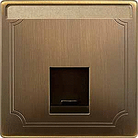 SD Накладка для комп./тлф. розетки 1хRJ45 UTP/FTP, античн. латунь (max 10) SD Накладка для комп./тлф. розетки 1хRJ45 UTP/FTP, античн. латунь (max 10)