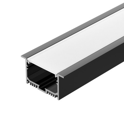 Профиль с экраном SL-LINIA62-F-2500 BLACK+OPAL (Arlight, Алюминий), 036307
