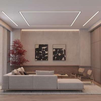 Профиль с экраном SL-LINIA62-F-2500 BLACK+OPAL (Arlight, Алюминий), 036307