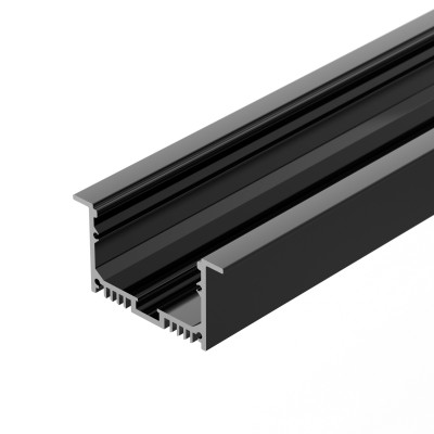 Профиль с экраном SL-LINIA62-F-2500 BLACK+OPAL (Arlight, Алюминий), 036307